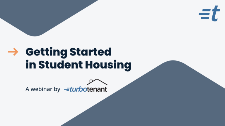 Getting Started in Student Housing webinar cover image